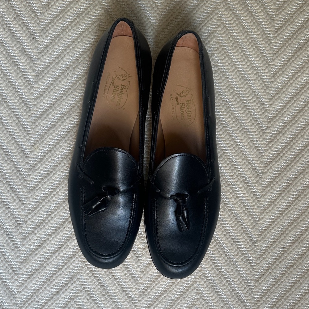 Belgian Shoes men’s black loafers